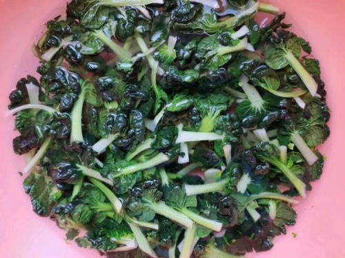 鸡汁冬笋炒塌菜