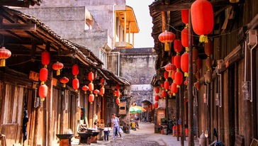 深秋11月适合情侣游玩的古镇，大圩古镇