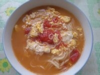 西红柿鸡蛋炝锅面的做法