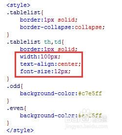 html中表格怎么实现隔行变色