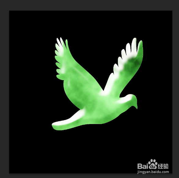 ps制作雕玉飞鸟