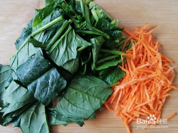 菠菜拌鸡蛋的做法