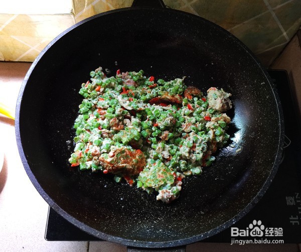 豆角煎鸡蛋的做法