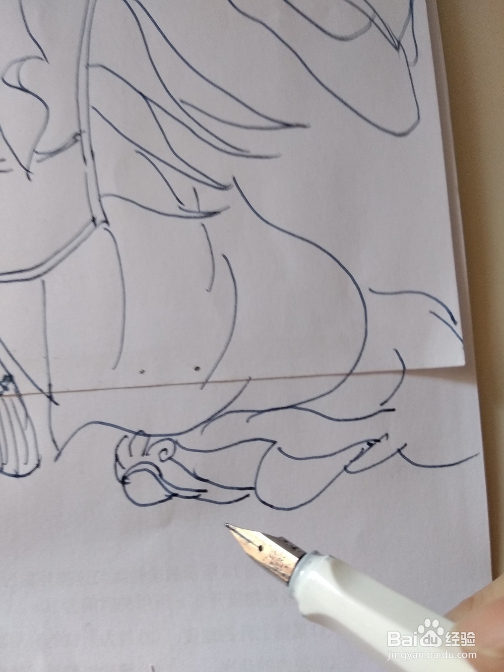 持香薰侍女的钢笔画法