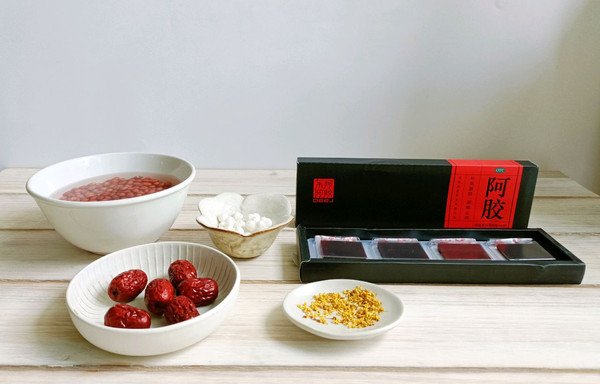 阿胶麻薯牛奶红豆沙