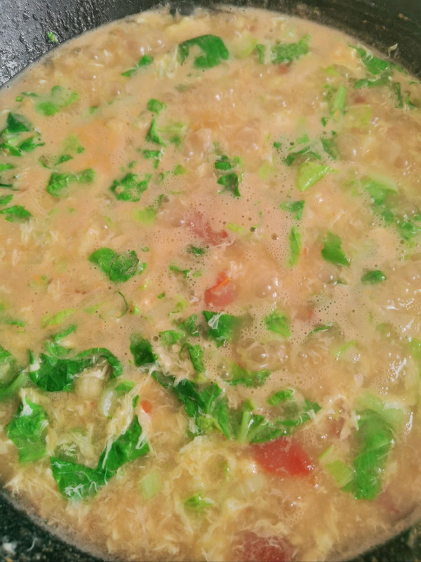 西红柿海鲜疙瘩汤