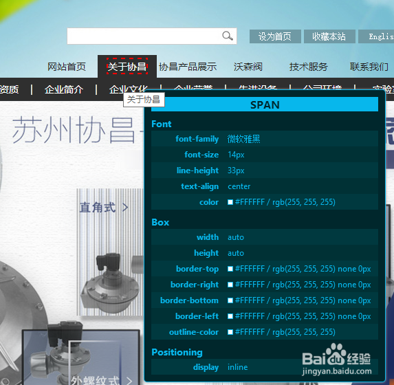 如何查看网页区域CSS样式代码