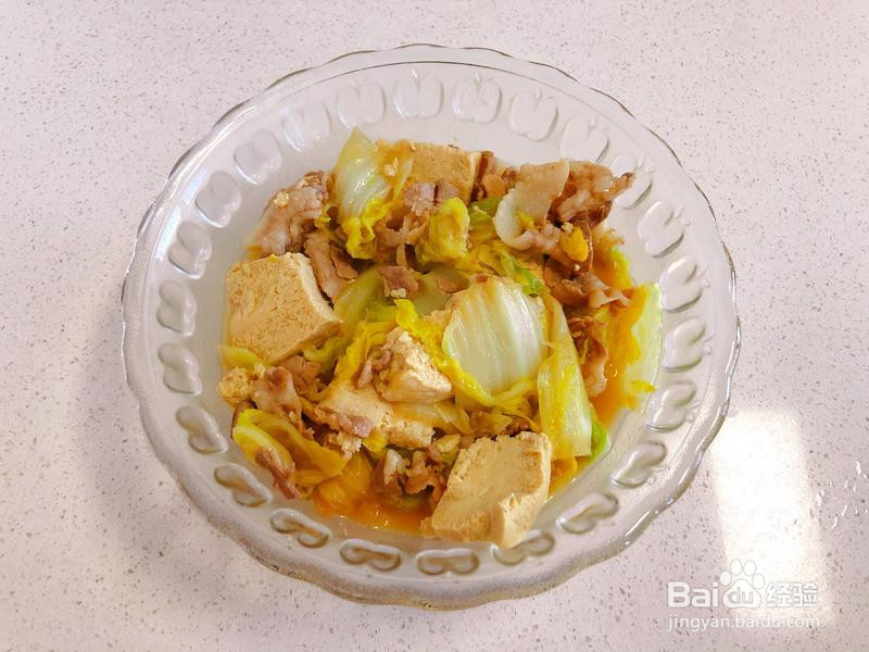 猪肉白菜炖豆腐「」的做法