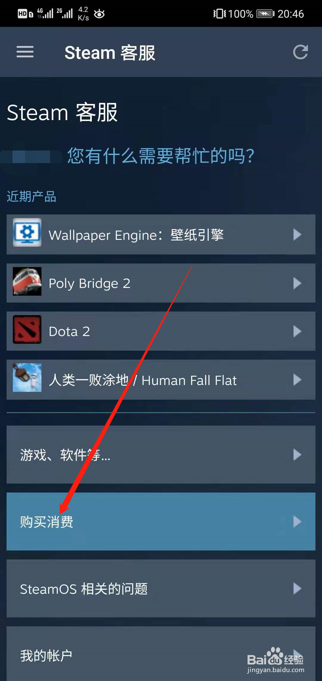 移动版steam怎么查看购买记录？