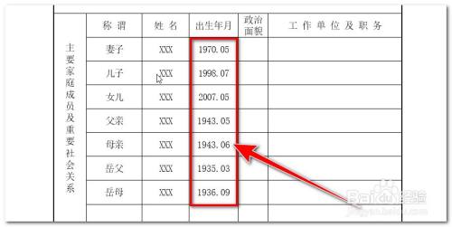 主要家庭成員及重要社會關係怎麼填寫