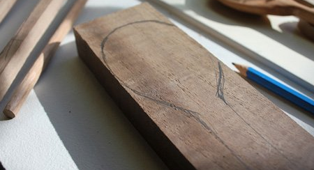 纯手工制作木勺子