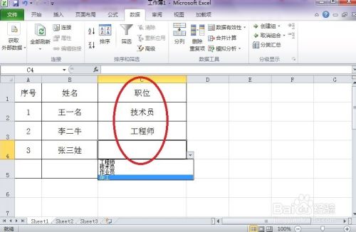 怎样在Excel中自定义下拉菜单快速输入数据