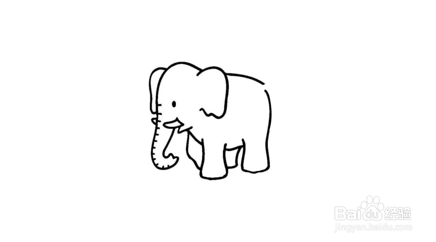 大象简笔画画法教程