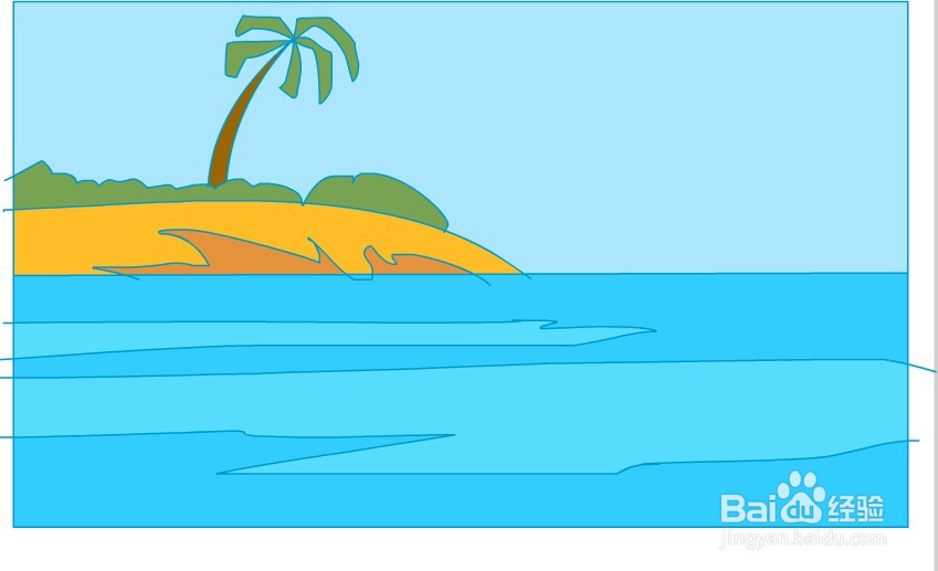 flash绘制一个海岛的场景