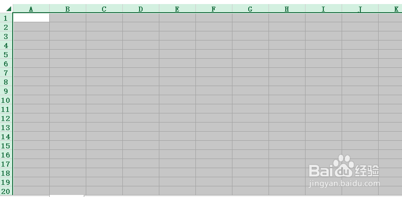 全选按钮位于excel窗口中的