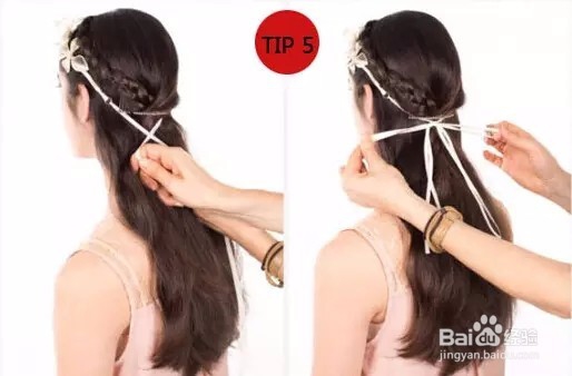 五步打造清新花朵唯美发型