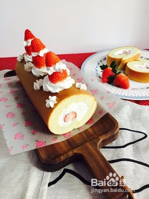 美味奶油蛋糕卷