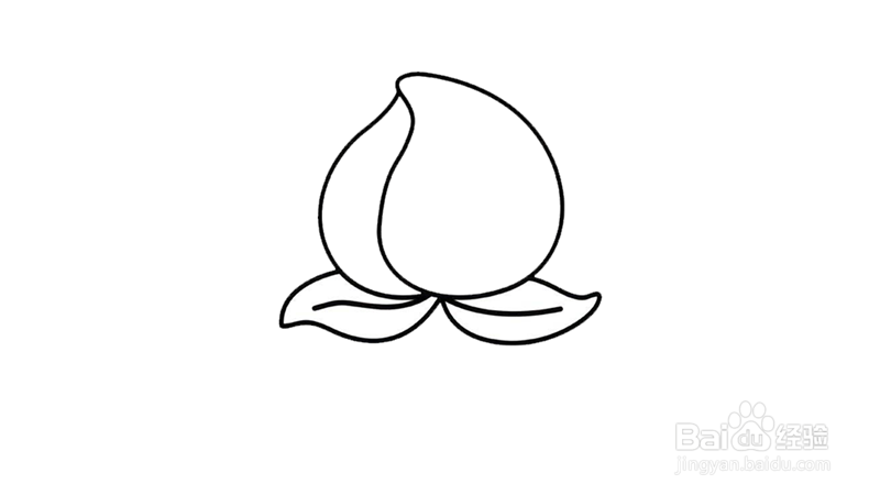 桃子熟了简笔画