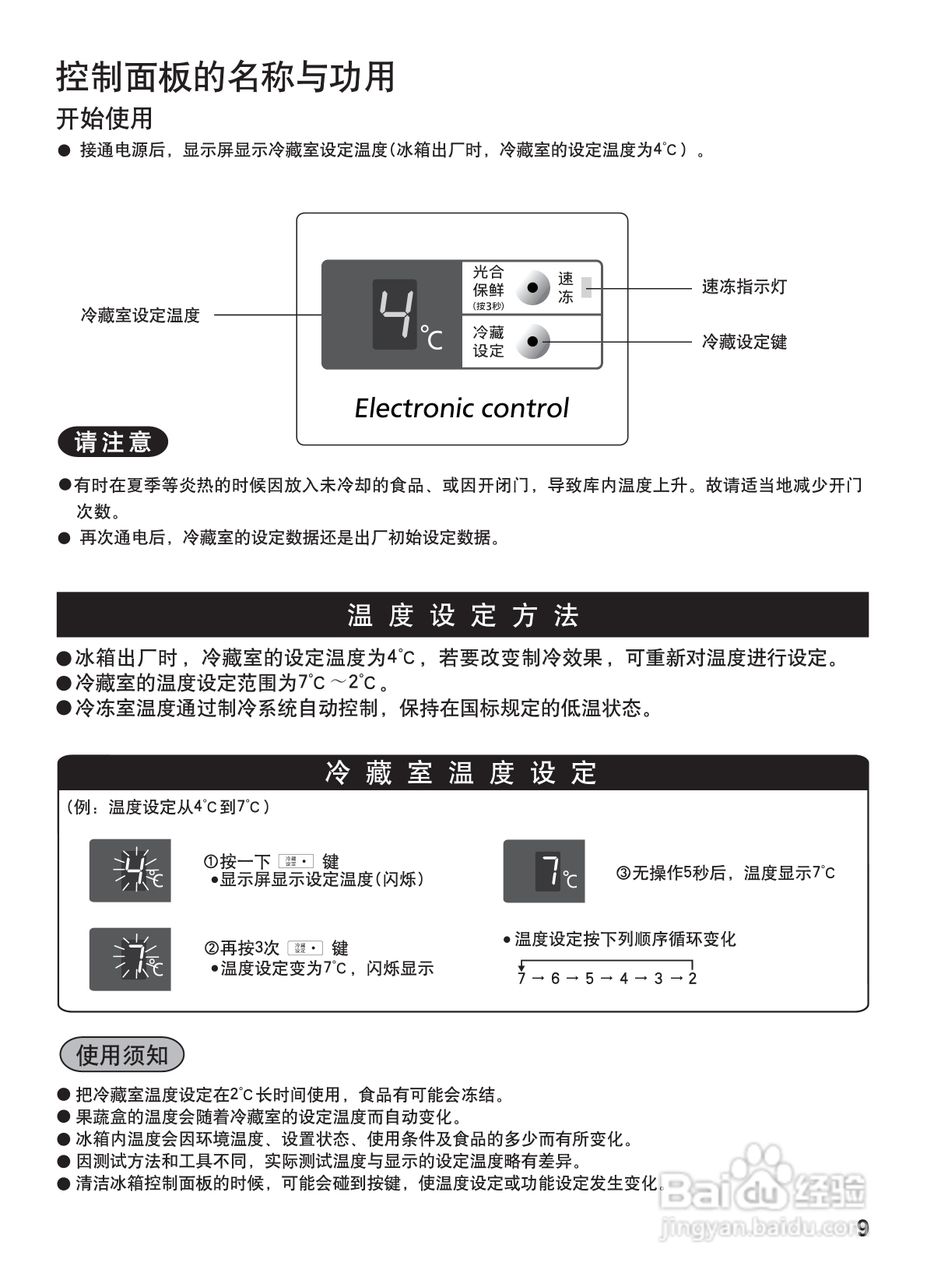 松下冰箱说明书多门图片