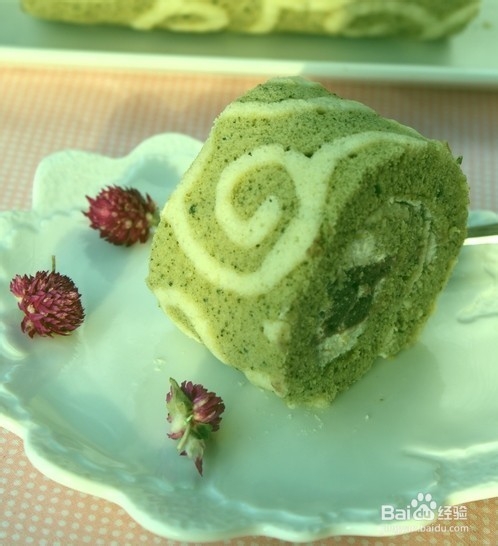 教你做唐草抹茶卷