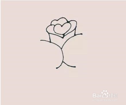 伴儿成长简笔画系列-怎样画玫瑰花简笔画