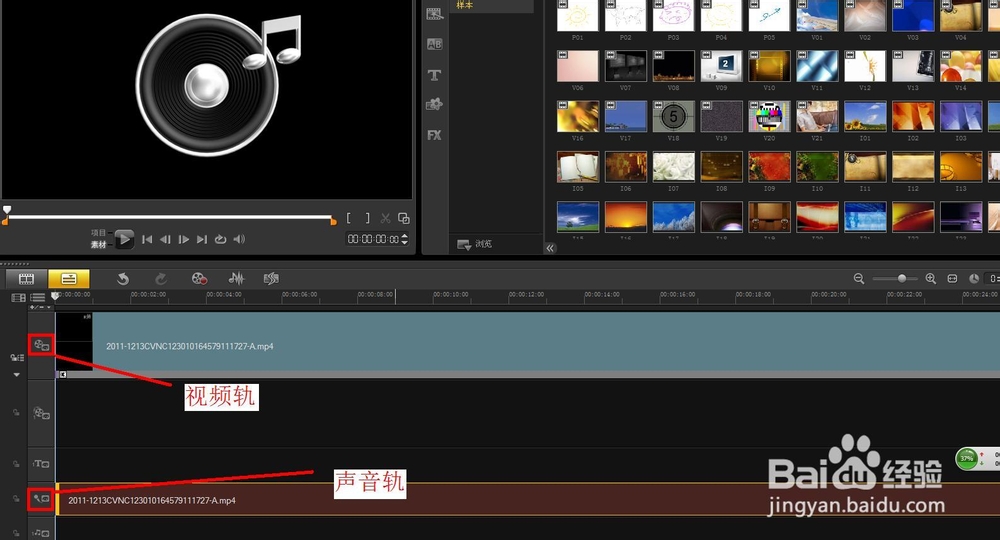 视频剪辑-会声会影：[1]替换视频中的声音
