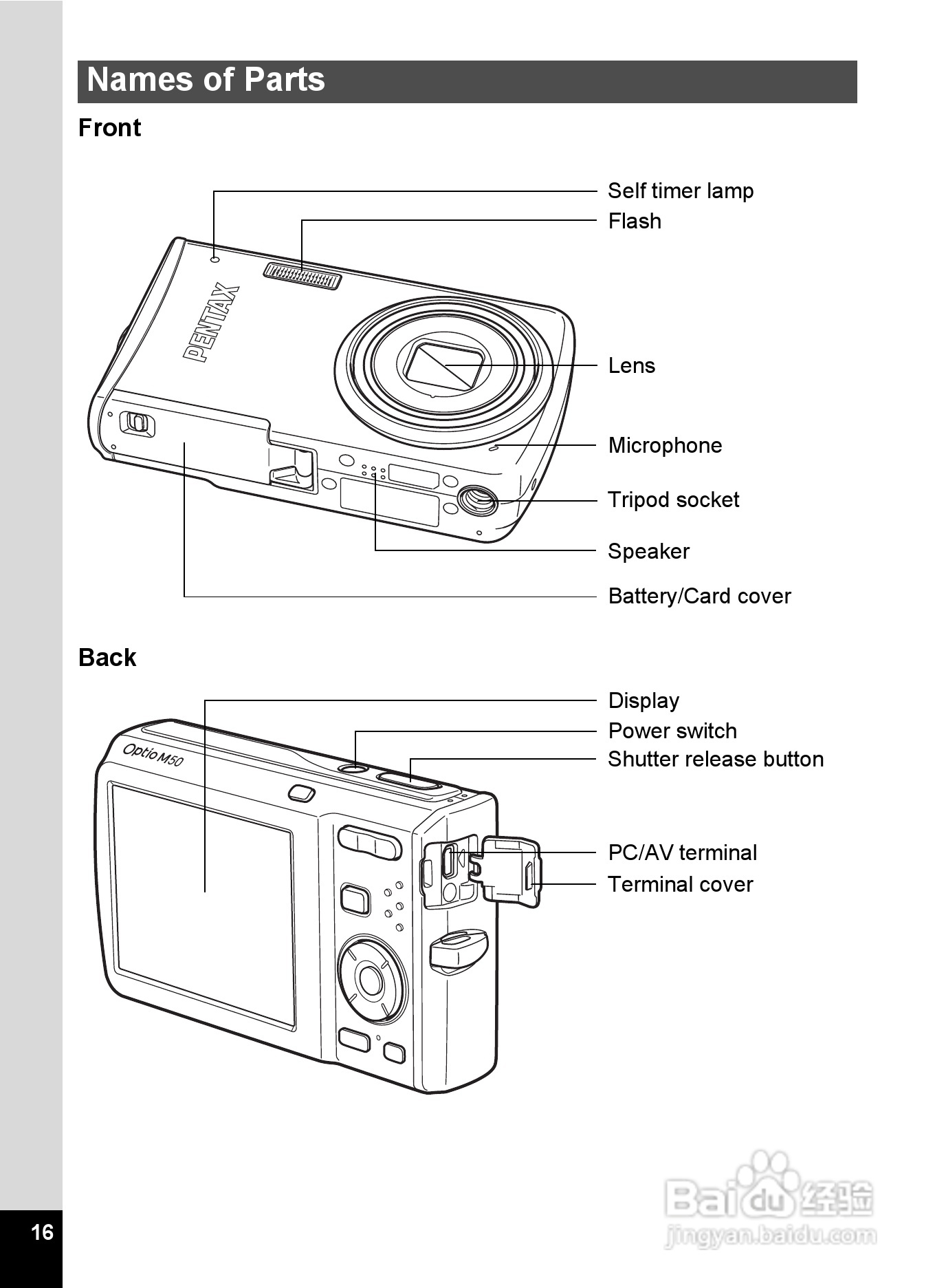 宾得Optio M50数码相机使用说明书:[2]