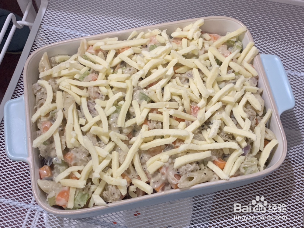 芝士焗蟹肉通心粉海鲜美食教程