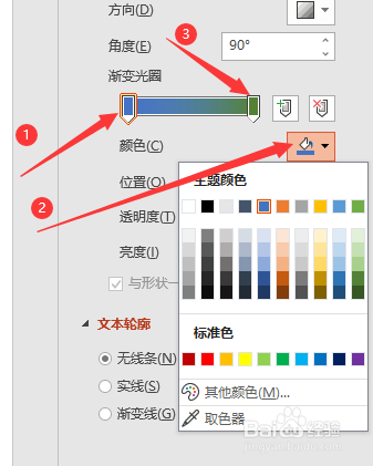 如何给PowerPoint中的文字添加渐变色