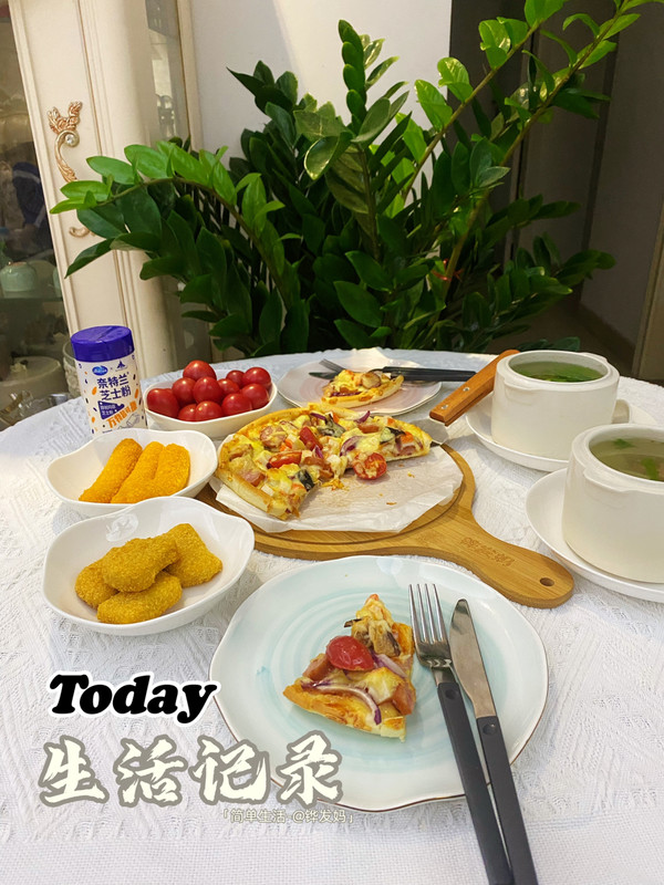 烤肠蟹肉棒披萨