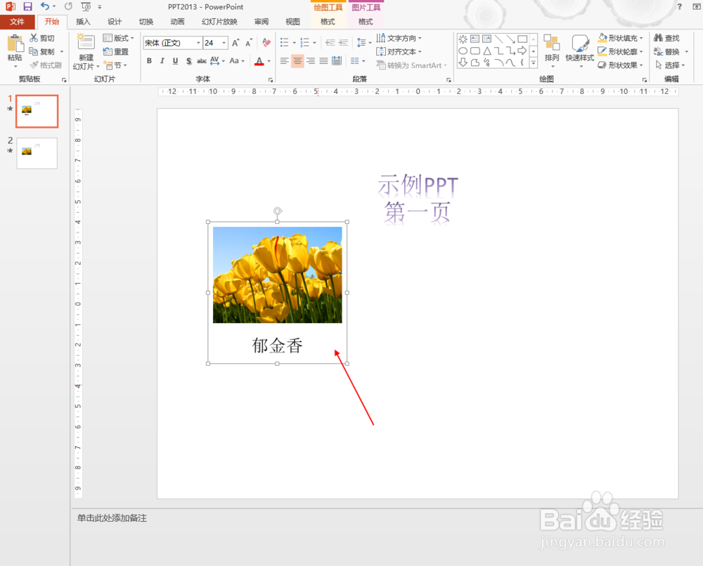 PPT中怎么组合图片与文字