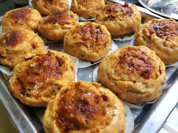 红枣核桃红糖馒头