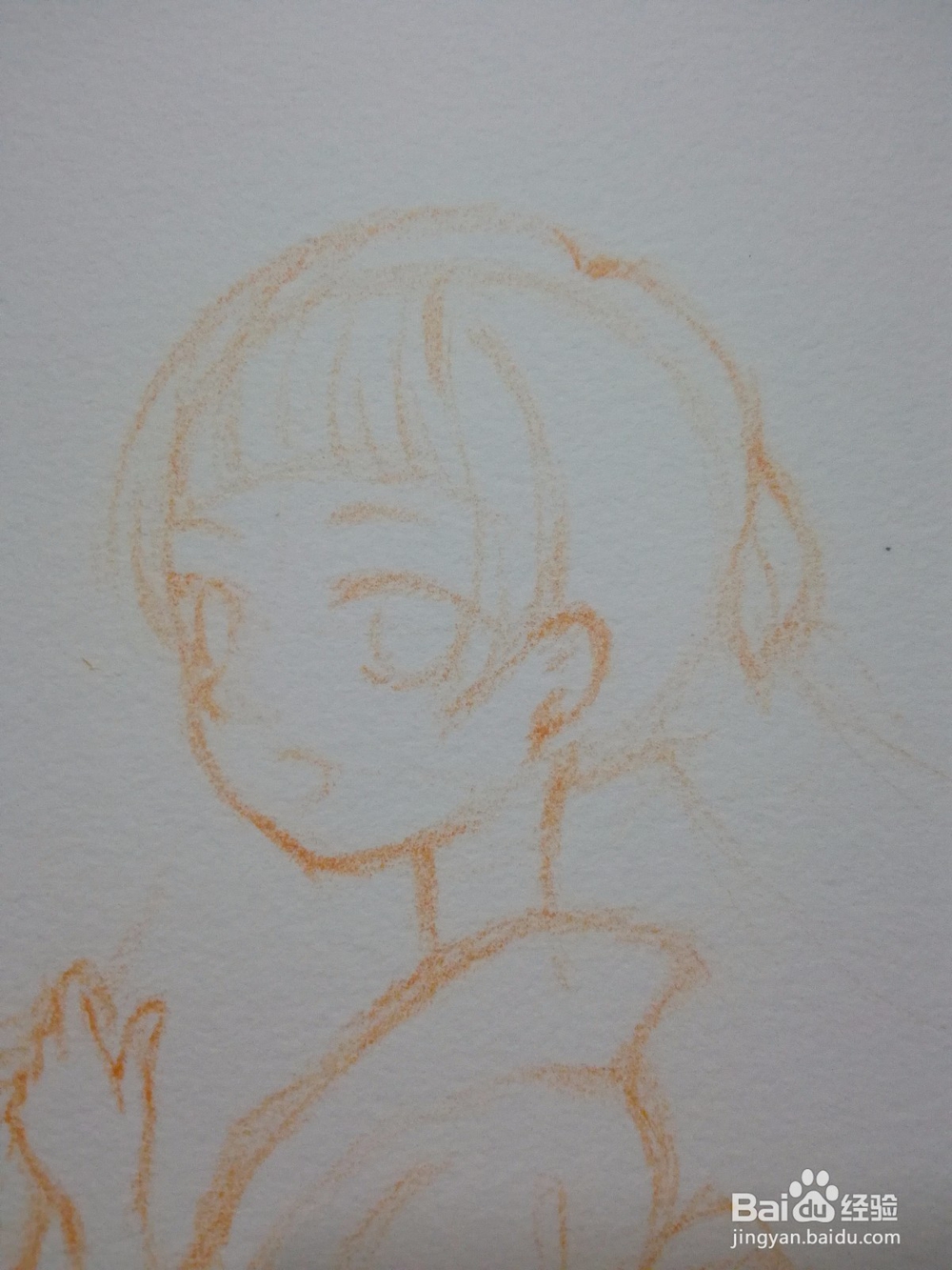 《少女与鱼》水彩人物插画线稿手绘教程