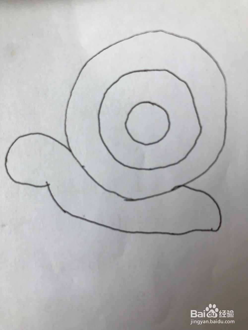 小蜗牛的简笔画