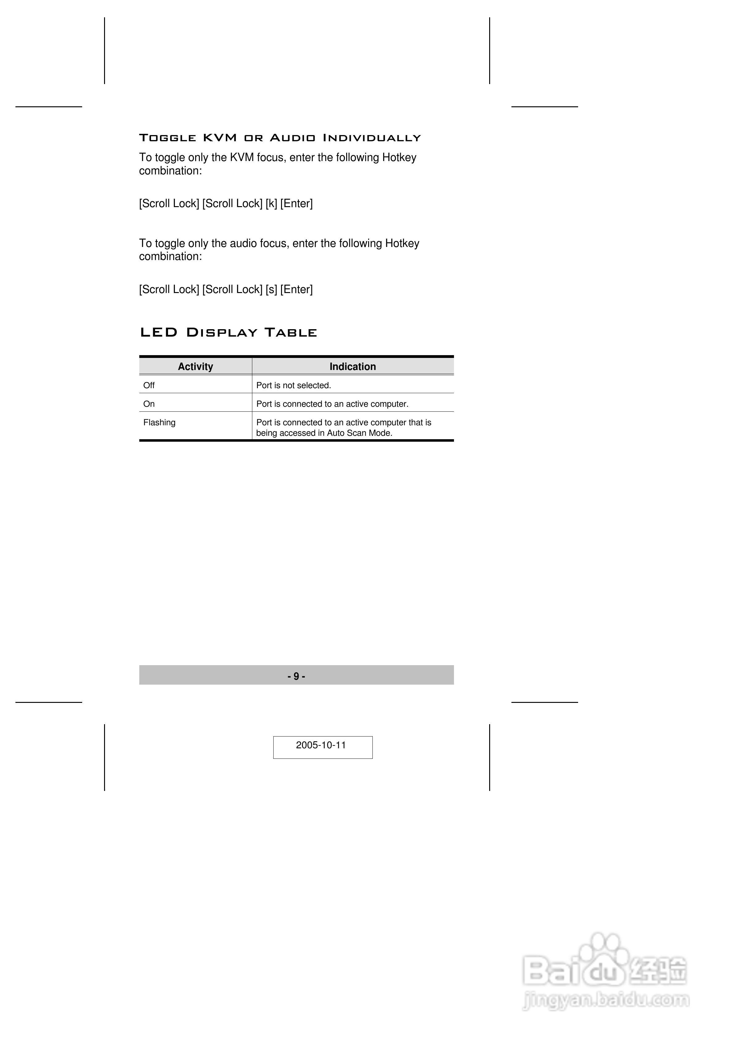 宏正CS62B型多电脑切换器说明书