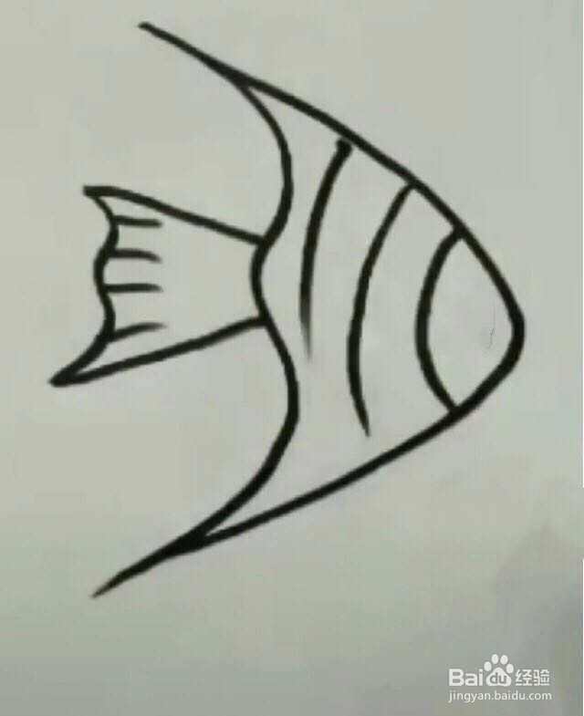 简笔画小金鱼的画法