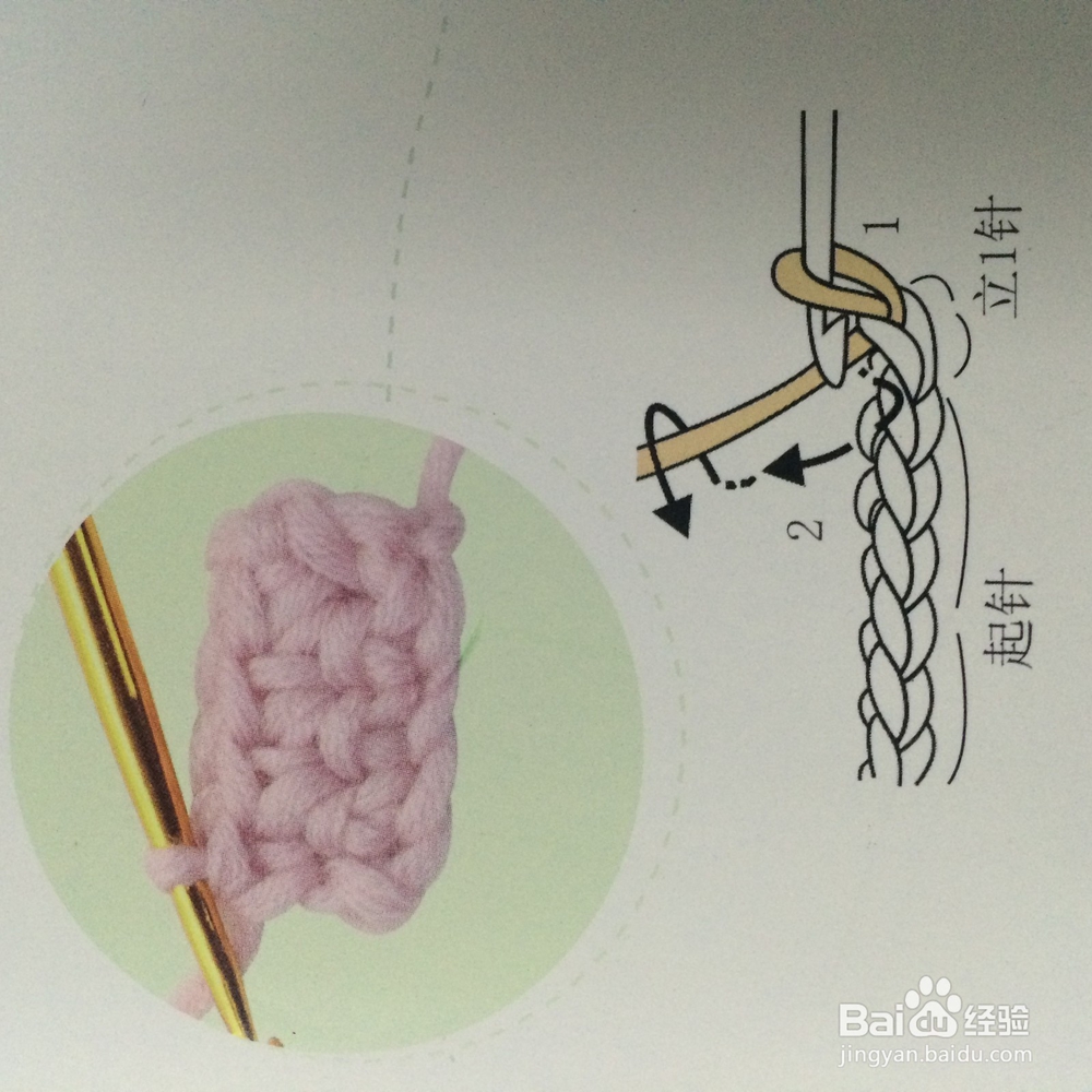 钩针编织之引拔针和短针的钩法