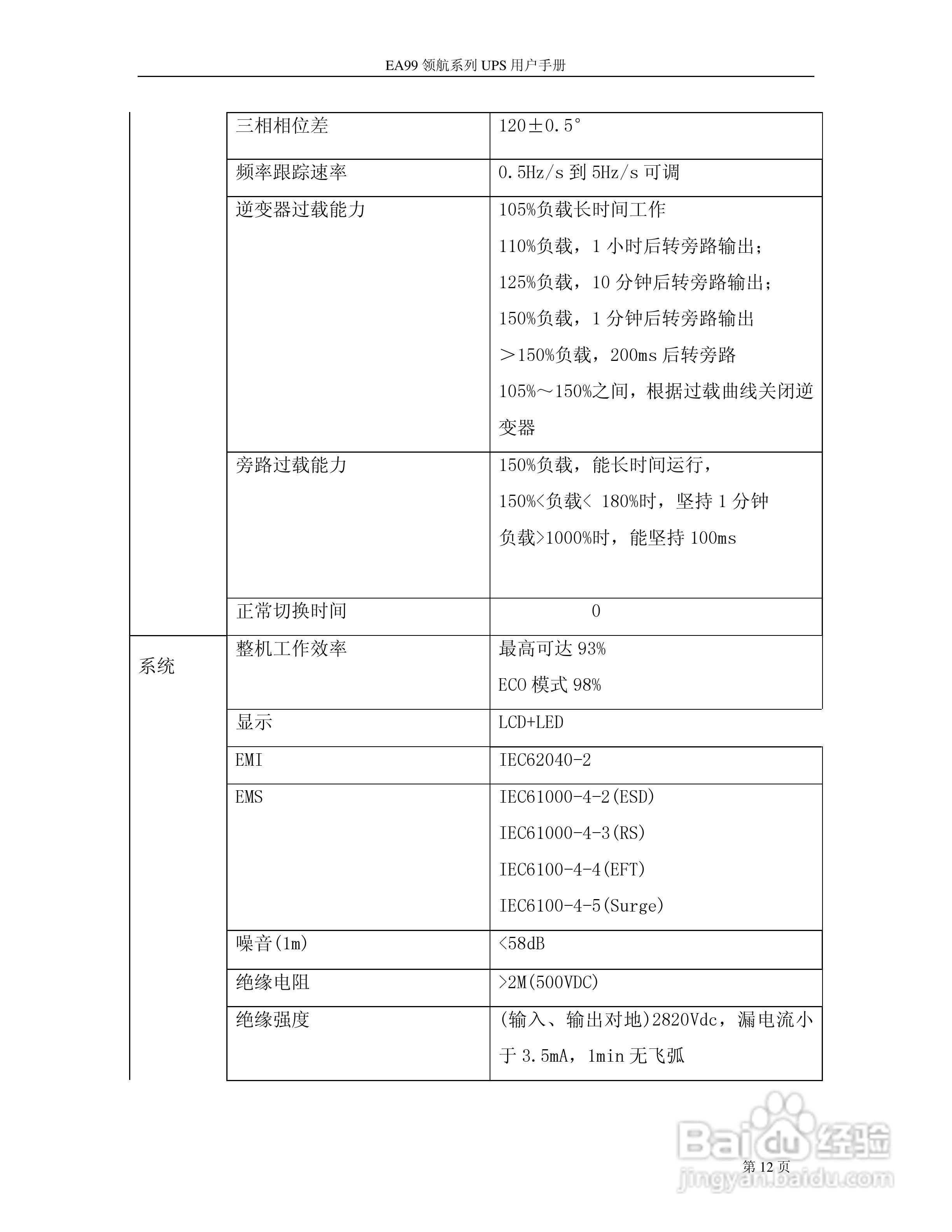 易事特EA99系列UPS电源说明书:[2]