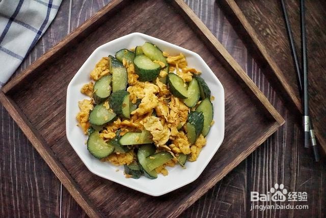 家庭自制黄瓜炒鸡蛋