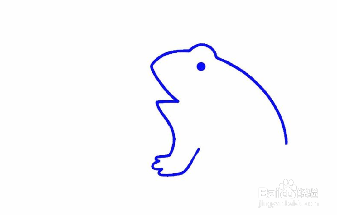 简笔画蹲着的青蛙怎么画？