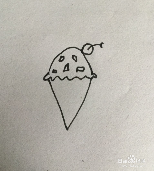 冰激淋简笔画