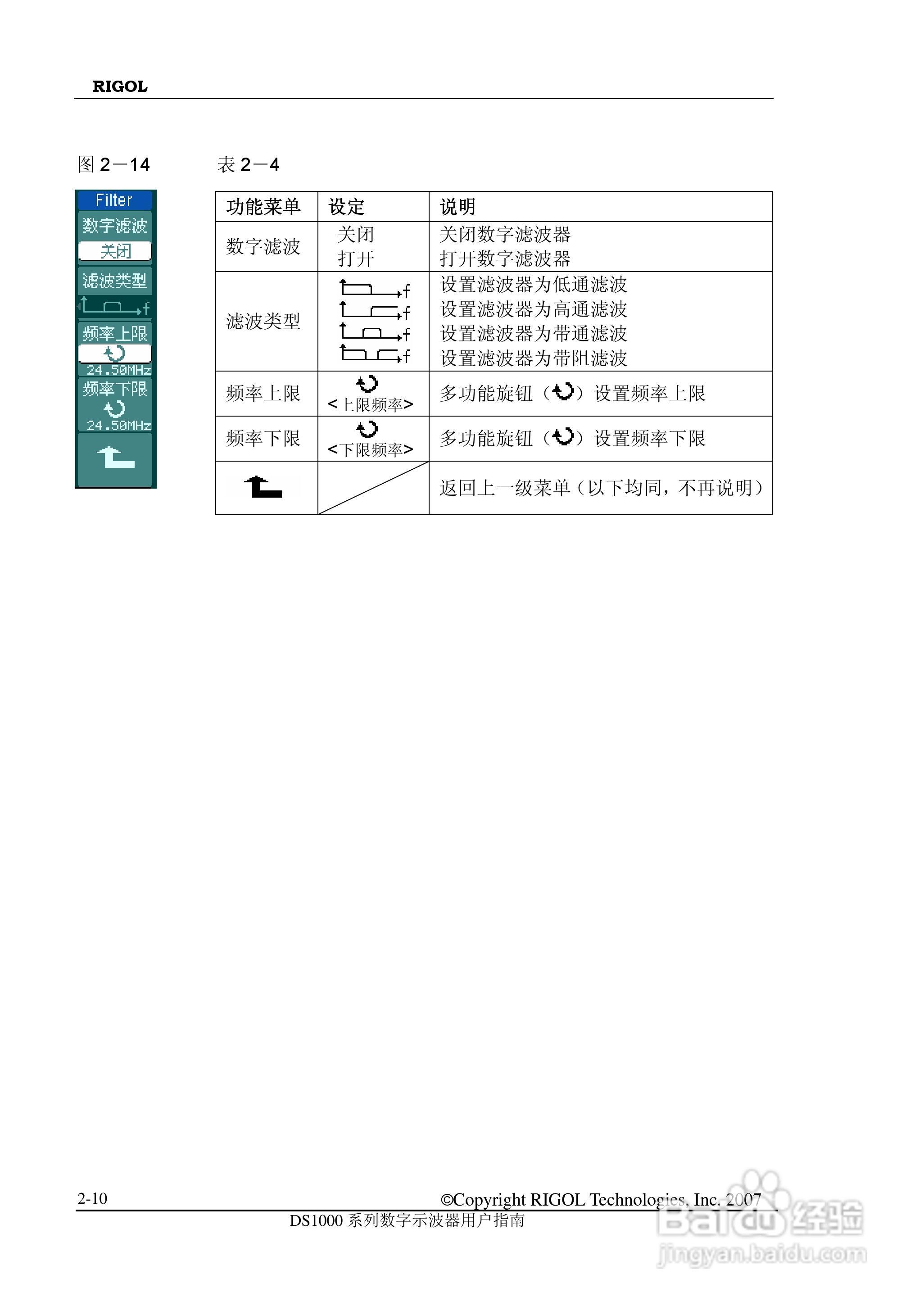 RIGOL数字示波器 DS1000 用户手册:[4]