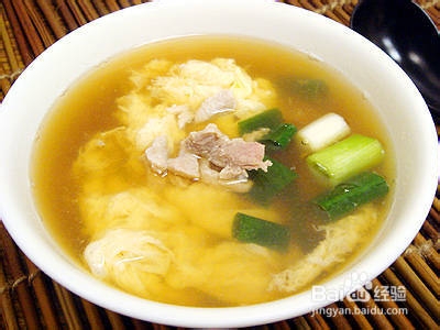 枸杞子肉片蛋花汤的家常做法