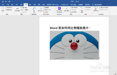 word里如何同比例缩放图片