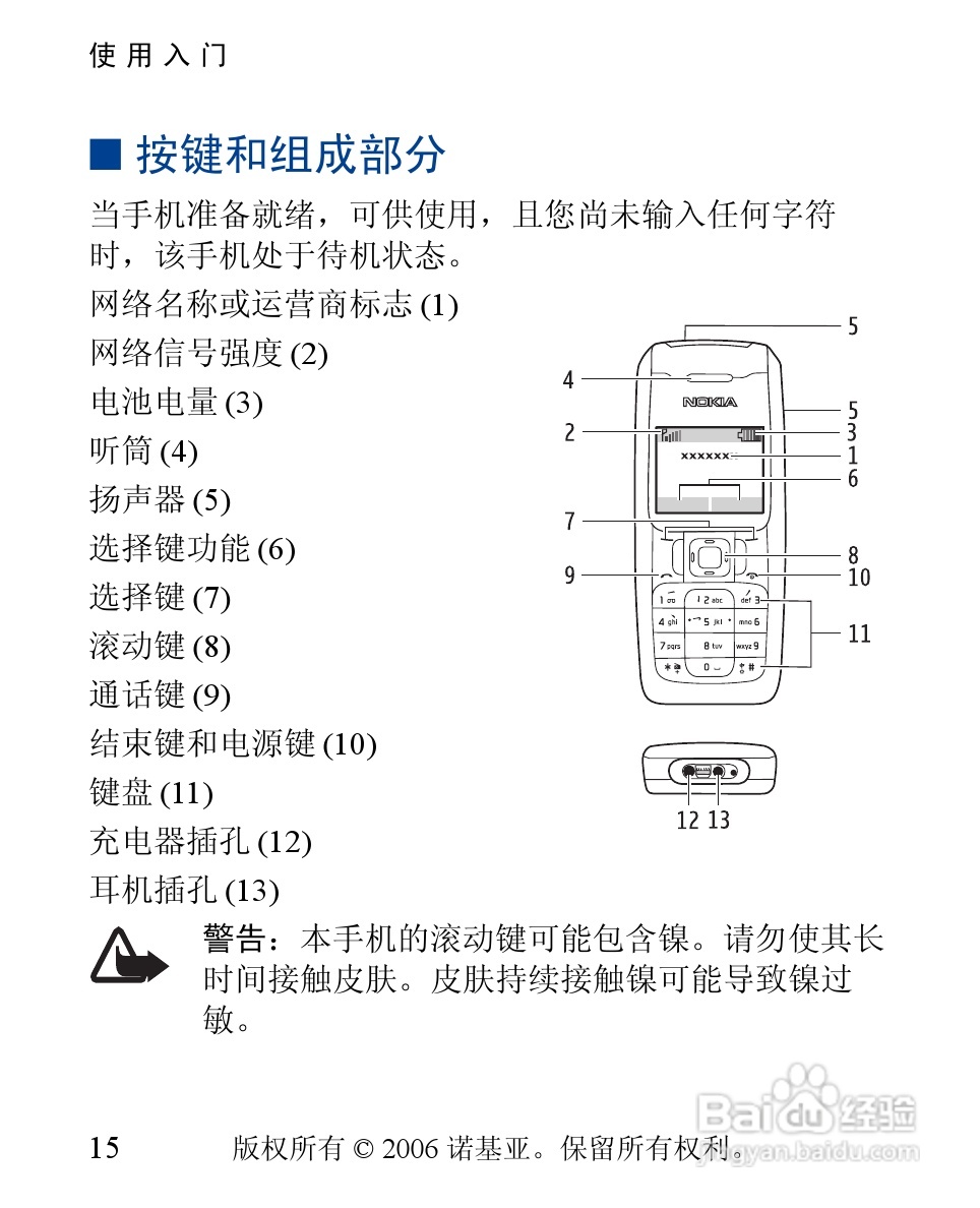 诺基亚2310手机使用说明书:[2]