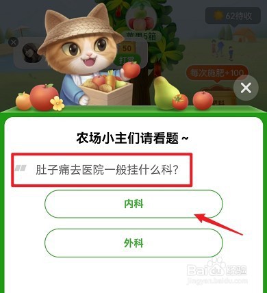 芭芭农场肚子痛去医院一般挂什么科