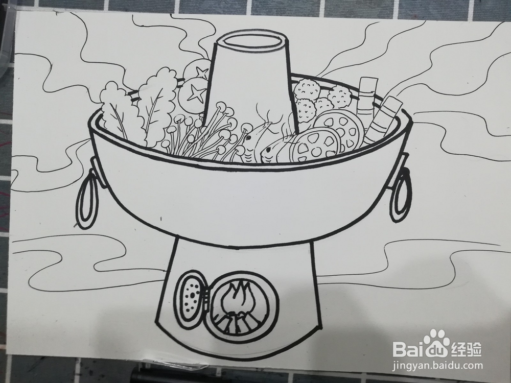 火锅儿童创意画教程