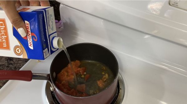 番茄菠菜三文鱼汤