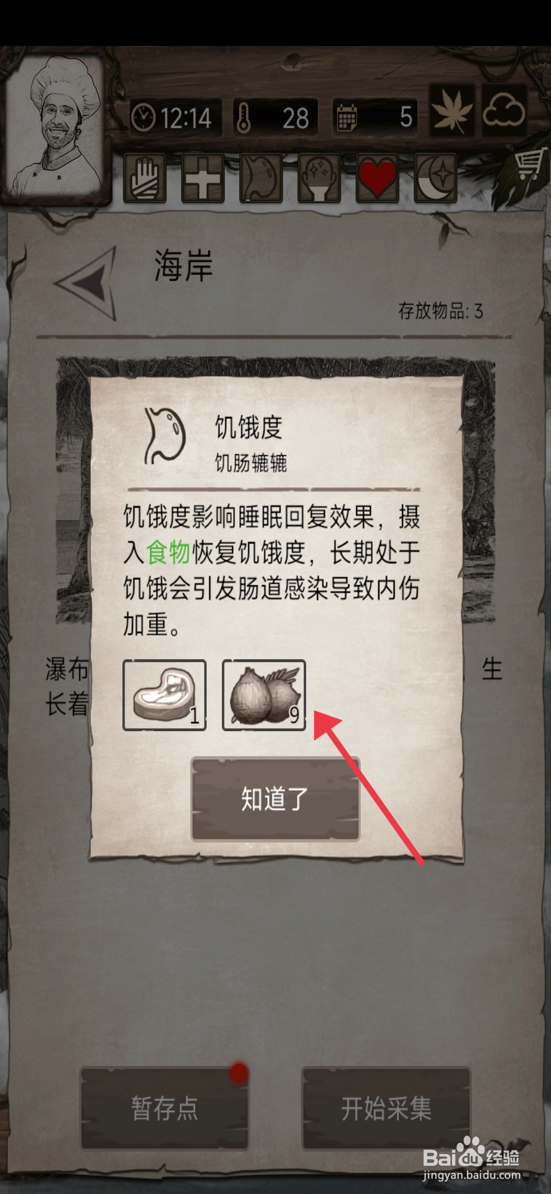 荒岛日记孤岛【使用椰子】的方法