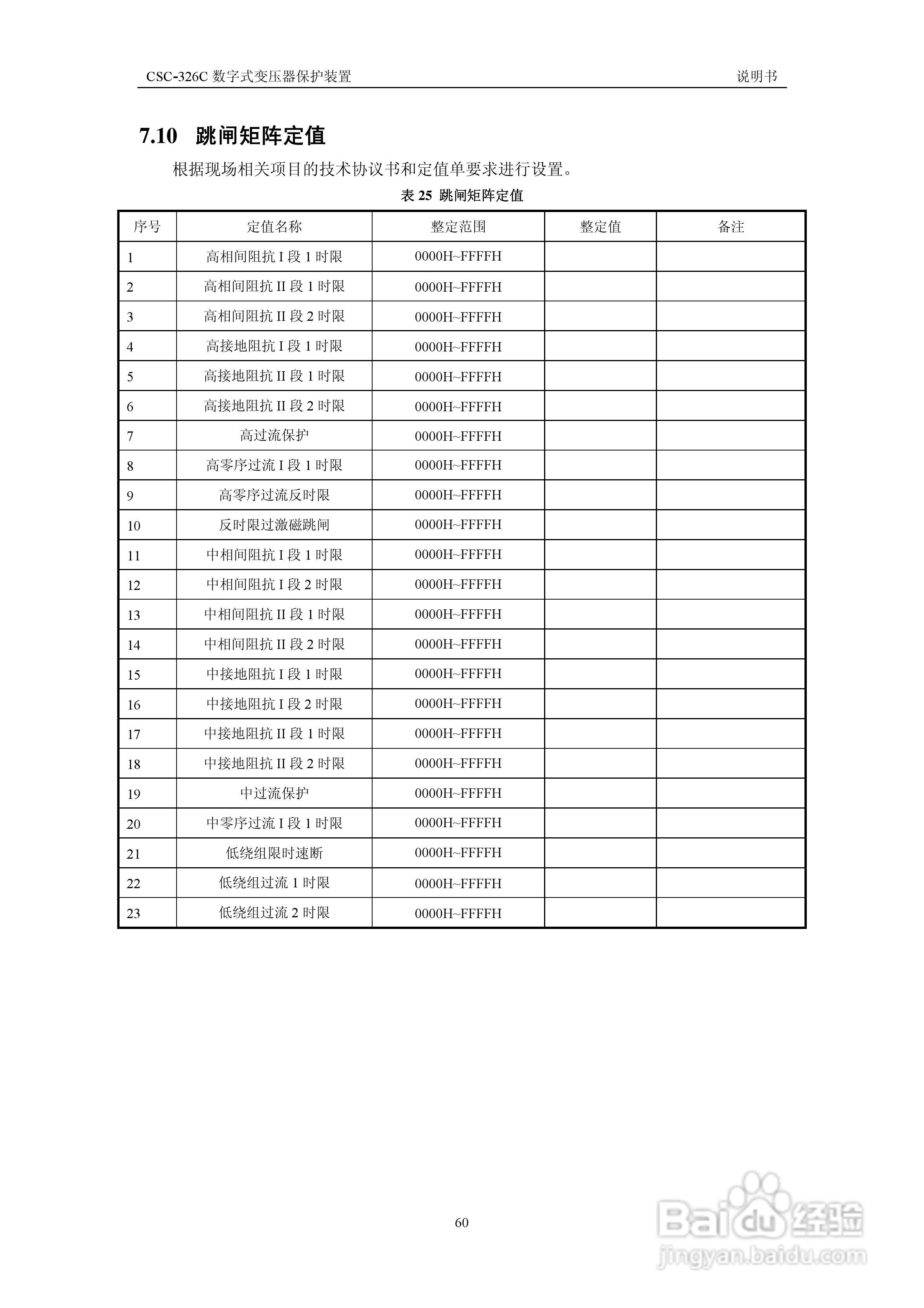 CSC-326CN数字式变压器保护装置说明书:[7]